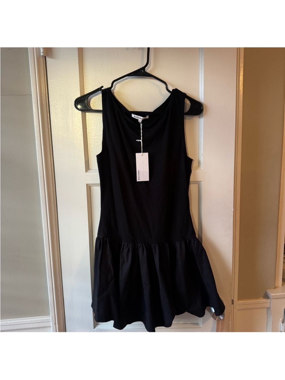 NWT, Reformation Delfina mini dress, Classic Black Sleeveless Dress, 4 - Picture 4 of 4